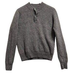 Marc O'Polo Mens Henley‎ Responsible Wool Cotton Sweater Jumper Grey Classic